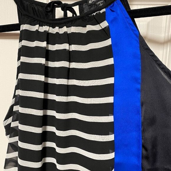 Express Womens Pullover Cami Top Black Color block Stripes Sz S NWT - Picture 6 of 7